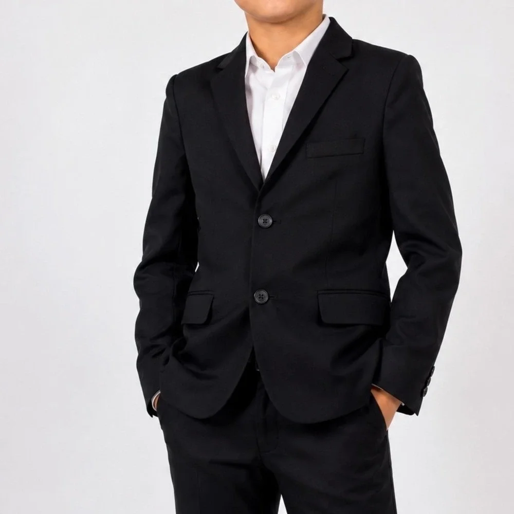 Appaman Fine Tailoring Boys Black Mod Suit Blazer Jacket Size 14 Formal Wedding